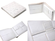 画像をギャラリービューアに読み込む, Goyard ゴヤール サンフロランタン ヘリンボーン 二つ折り財布 apm11050 フランス製 レザー ホワイト 良品 中古 4c068209