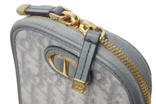 Load image into Gallery viewer, 極美品 ChristianDior クリスチャンディオール オブリーク チェーン フォンポーチ ショルダーバッグ グレー ゴールド金具 中古 4c068216