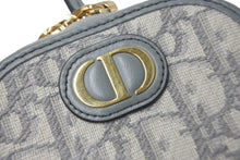 Load image into Gallery viewer, 極美品 ChristianDior クリスチャンディオール オブリーク チェーン フォンポーチ ショルダーバッグ グレー ゴールド金具 中古 4c068216