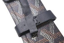 画像をギャラリービューアに読み込む, GOYARD ゴヤール フロリダ ベルト サイズ85cm ブラック ヘリンボーン柄 PVCコーティングキャンバス 美品 中古 4c068230
