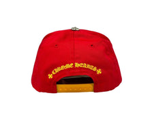 Load image into Gallery viewer, 新品未使用 ChromeHearts クロムハーツ クロスボール ベースボールキャップ 帽子 CH Hat レッド イエロー シルバー金具 中古 4c068236