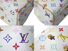 画像をギャラリービューアに読み込む, 極美品 LOUIS VUITTON ルイヴィトン オーレリアMM トートバッグ M40094 村上隆 モノグラムマルチカラー ホワイト 中古 4c068255