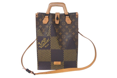 LOUIS VUITTON ルイヴィトン トートバッグ ジャイアント NIGO ダミエ モノグラムキャンバス ブラウン N40355 美品 中古 4c068256