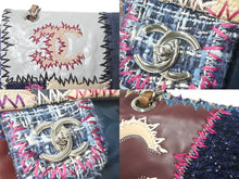 Load image into Gallery viewer, 極美品 CHANEL シャネル パッチワーク ツイード チェーン ショルダーバッグ 16番台 シルバー金具 ココマーク ロゴ マルチ 中古 4c068259
