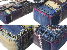 Load image into Gallery viewer, 極美品 CHANEL シャネル パッチワーク ツイード チェーン ショルダーバッグ 16番台 シルバー金具 ココマーク ロゴ マルチ 中古 4c068259