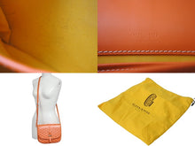 画像をギャラリービューアに読み込む, GOYARD ゴヤール ベルヴェデーレPM バッグ ショルダーバッグ オレンジ PVC レザー ヘリンボーン柄 美品 中古 4c068265