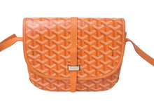 画像をギャラリービューアに読み込む, GOYARD ゴヤール ベルヴェデーレPM バッグ ショルダーバッグ オレンジ PVC レザー ヘリンボーン柄 美品 中古 4c068265