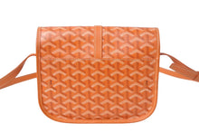 画像をギャラリービューアに読み込む, GOYARD ゴヤール ベルヴェデーレPM バッグ ショルダーバッグ オレンジ PVC レザー ヘリンボーン柄 美品 中古 4c068265