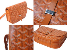 画像をギャラリービューアに読み込む, GOYARD ゴヤール ベルヴェデーレPM バッグ ショルダーバッグ オレンジ PVC レザー ヘリンボーン柄 美品 中古 4c068265