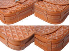 画像をギャラリービューアに読み込む, GOYARD ゴヤール ベルヴェデーレPM バッグ ショルダーバッグ オレンジ PVC レザー ヘリンボーン柄 美品 中古 4c068265