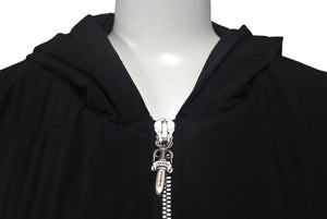 Chrome Hearts ジップアップナイロンジャケット クロスパッチ フード サイズXL 2225-304-5060 美品 中古 4c068281