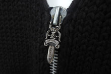 画像をギャラリービューアに読み込む, Chrome Hearts クロムハーツ クロスパッチ コットン ジップアップ ニットベスト サイズL 美品 中古 4c068283
