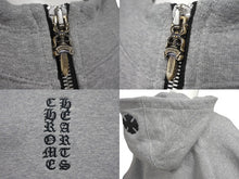 Load image into Gallery viewer, 極美品 Chrome Hearts ジップアップ バーカー グレー ダブルジップ サイズXL 2212-304-6607 中古 4c068286