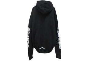 新品未使用 ChromeHearts クロムハーツ ジップパーカー フーディ ダガージップ コットン ブラック ホワイト サイズM 中古 4c068365 正規品