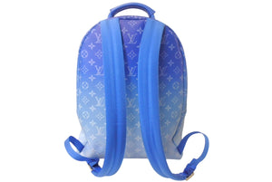 新品同様 LOUIS VUITTON ルイヴィトン バックパック マルチポケット M45441 モノグラムクラウズキャンバス ブルー 中古 4c068375