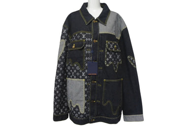 新品未使用 LOUIS VUITTON × NIGO ルイヴィトン × ニゴー デニムジャケット サイズ52 モノグラムクレイジーデニム 22SS RM221M 中古 4c068377