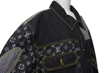 画像をギャラリービューアに読み込む, 新品未使用 LOUIS VUITTON × NIGO ルイヴィトン × ニゴー デニムジャケット サイズ52 モノグラムクレイジーデニム 22SS RM221M 中古 4c068377