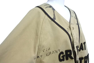 極美品 KAPITAL キャピタル ベースボールシャツ CHINO GREAT KOUNTRY DAMAGED BASEBALL EK-1554 チノ 長袖ベースボールシャツ ブラウン 中古 4c068454 