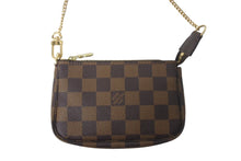 画像をギャラリービューアに読み込む, 極美品 LOUIS VUITTON ルイヴィトン ダミエ ミニ ポシェット アクセソワール ポーチ N58009 ブラウン ゴールド金具 中古 4c068481