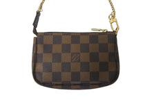 画像をギャラリービューアに読み込む, 極美品 LOUIS VUITTON ルイヴィトン ダミエ ミニ ポシェット アクセソワール ポーチ N58009 ブラウン ゴールド金具 中古 4c068481