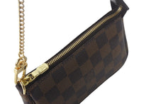 画像をギャラリービューアに読み込む, 極美品 LOUIS VUITTON ルイヴィトン ダミエ ミニ ポシェット アクセソワール ポーチ N58009 ブラウン ゴールド金具 中古 4c068481