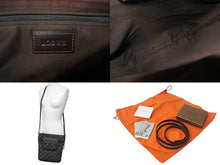 Load image into Gallery viewer, LOEWE ロエベ ショルダーバッグ 斜め掛けバッグ アナグラム ミニポーチ付き キャンバス レザー ブラック ブラウン 美品 中古 4c068488
