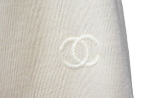 極美品 CHANEL シャネル P38075V21513 ウール ライダース ジャケット サイズ34 オフホワイト 中古 4c068545