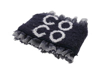 Load image into Gallery viewer, CHANEL シャネル ココマーク COCO リストバンド ブレスレット レース ネイビー ホワイト 美品 中古 4c068550