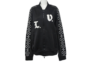 LOUIS VUITTON ルイヴィトン ブルゾン LVフラワーバンドトラックトップブルゾン 21AW ブラック M RM212 ZSC HLY92W 美品 中古 4c068553