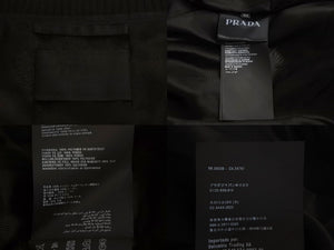 極美品 PRADA プラダ MA-1 ナイロンジャケット トライアングルロゴ 15年 UGY163 ルーマニア製ナイロン ブラック サイズ44 中古 4c068560 