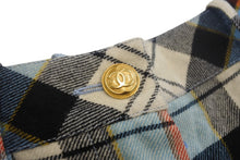 Load image into Gallery viewer, CHANEL シャネル チェックパンツ ココボタン フランス製 ウール ブルー レッド ホワイト サイズ38 美品 中古 4c068571