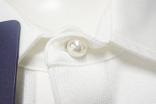 画像をギャラリービューアに読み込む, 新品未使用 LOUIS VUITTON ルイヴィトン ポロシャツ 1AFQQF サイズM Marque L.Vuitton déposée フェイクパール ホワイト 中古 4c068572