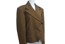 Load image into Gallery viewer, ISSEY MIYAKE イッセイミヤケ 80`s 筆タグ ウール ジャケット JG34129 ブラウン サイズM 美品 中古 4c068577
