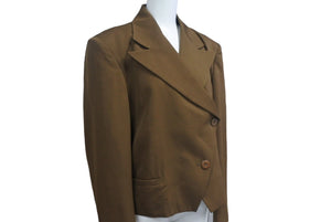 ISSEY MIYAKE イッセイミヤケ 80`s 筆タグ ウール ジャケット JG34129 ブラウン サイズM 美品 中古 4c068577