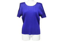 Load image into Gallery viewer, PLEATS PLEASE ISSEY MIYAKE プリーツプリーズ イッセイミヤケ Tシャツ PP11-JK208 ブルー サイズ3 美品 中古 4c068578