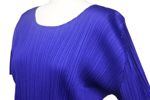 PLEATS PLEASE ISSEY MIYAKE プリーツプリーズ イッセイミヤケ Tシャツ PP11-JK208 ブルー サイズ3 美品 中古 4c068578