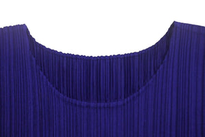 PLEATS PLEASE ISSEY MIYAKE プリーツプリーズ イッセイミヤケ Tシャツ PP11-JK208 ブルー サイズ3 美品 中古 4c068578