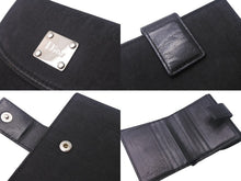 画像をギャラリービューアに読み込む, CHRISTIAN DIOR クリスチャンディオール トロッター 二つ折り 財布 コンパクト ブラック 美品 中古 4c068602