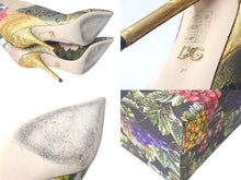 Load image into Gallery viewer, DOLCE&amp;GABBANA ドルチェアンドガッバーナ パッチワーク プリント ヒール ブーツ マルチカラー ナイロン レザー ビスコース CT0735 サイズ37 美品 中古 4c068659