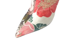 Load image into Gallery viewer, DOLCE&amp;GABBANA ドルチェアンドガッバーナ パッチワーク プリント ヒール ブーツ マルチカラー ナイロン レザー ビスコース CT0735 サイズ37 美品 中古 4c068659