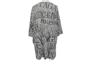 BALENCIAGA バレンシアガ Tシャツ TS50 571205 TEVA4 1300 サイズS 2018年 総柄 グレー 良品 中古 4c076241