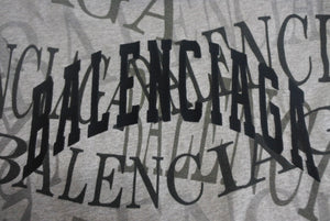 BALENCIAGA バレンシアガ Tシャツ TS50 571205 TEVA4 1300 サイズS 2018年 総柄 グレー 良品 中古 4c076241