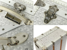 画像をギャラリービューアに読み込む, GOYARD ゴヤール パラス トランクケース ヘリンボーン柄 オーダー品 レザー ホワイト 美品 中古 4c068714