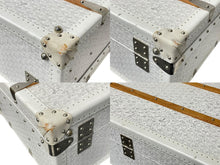 画像をギャラリービューアに読み込む, GOYARD ゴヤール パラス トランクケース ヘリンボーン柄 オーダー品 レザー ホワイト 美品 中古 4c068714