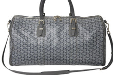 Load image into Gallery viewer, 極美品 GOYARD ゴヤール クロワジュール 55 2WAY グレー ボストンバッグ ヘリンボーン PVC レザー シルバー金具 中古 4c068716