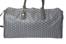 Load image into Gallery viewer, 極美品 GOYARD ゴヤール クロワジュール 55 2WAY グレー ボストンバッグ ヘリンボーン PVC レザー シルバー金具 中古 4c068716