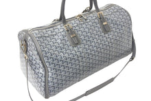 Load image into Gallery viewer, 極美品 GOYARD ゴヤール クロワジュール 55 2WAY グレー ボストンバッグ ヘリンボーン PVC レザー シルバー金具 中古 4c068716