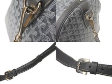 Load image into Gallery viewer, 極美品 GOYARD ゴヤール クロワジュール 55 2WAY グレー ボストンバッグ ヘリンボーン PVC レザー シルバー金具 中古 4c068716