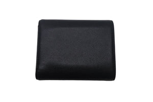 CHANEL シャネル 三つ折り財布 コンパクトウォレット ココマーク 29番台 キャビアスキン ブラック 美品 中古 4c068724