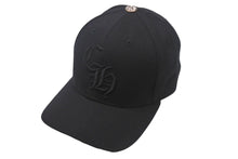 Load image into Gallery viewer, 極美品 Chrome Hearts クロムハーツ キャップ CHロゴ U.S.A製 ウール コットン シルバー925 ブラック ホワイト サイズ7 1/4 中古 4c068726